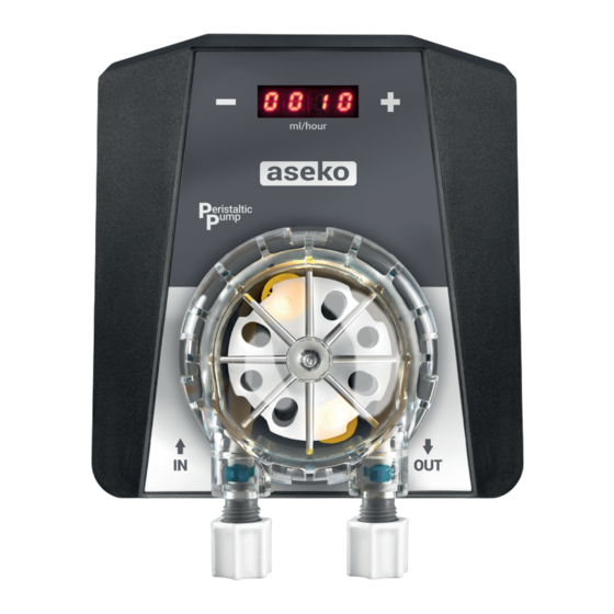 User Manuals: Aseko PP10 Peristaltic Dosing Pump