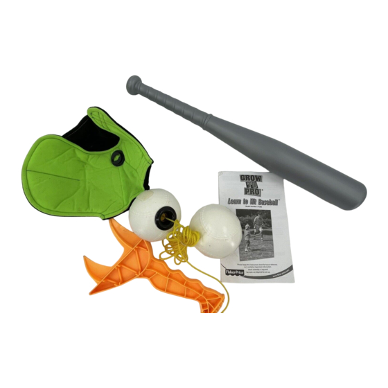 Fisher-Price Grow To Pro Learn to Hit Baseball Instruction Sheet