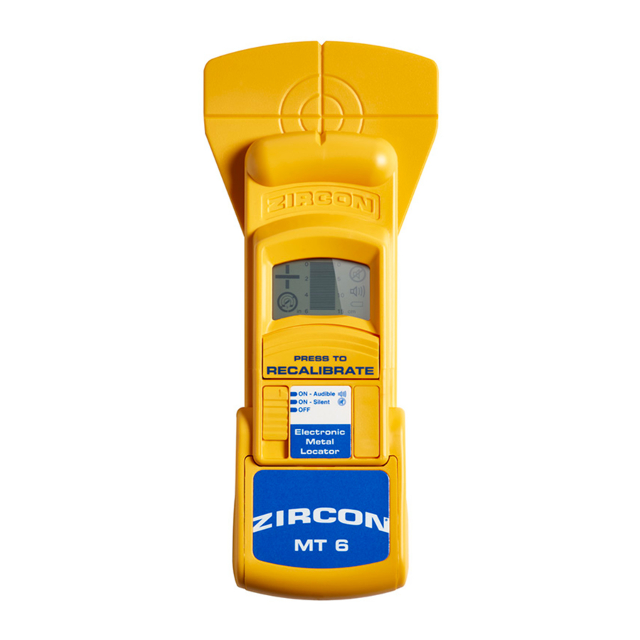 Zircon MetalliScanner MT 6 - Electronic Metal Locator Manual