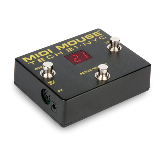 Tech 21 Midi Mouse Quick Manual