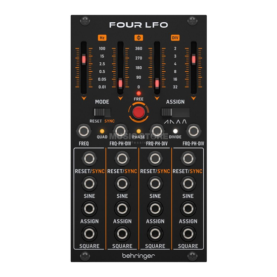 Behringer FOUR LFO Quick Start Manual