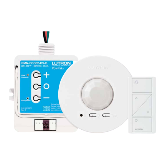 Lutron Electronics PowPak RMN-ECO32-DV-B Installation Manual