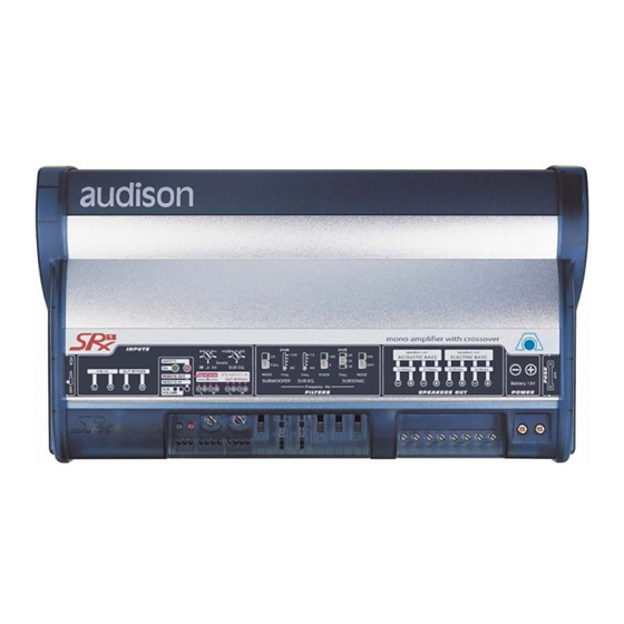 Audison SRx1 Owner's Manual
