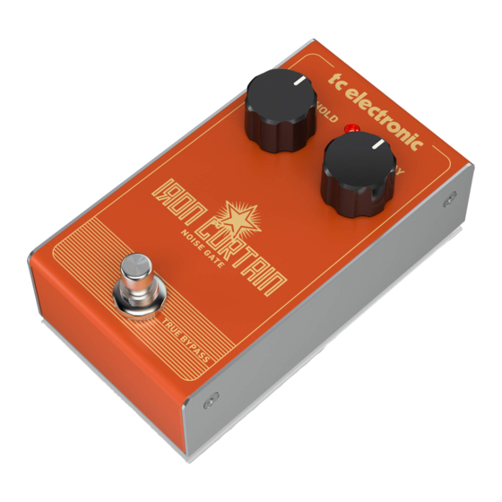 TC Electronic IRON CURTAIN NOISE GATE Quick Start Manual