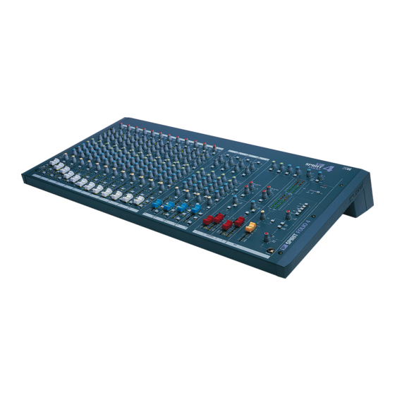 SoundCraft Spirit Folio 4 Audio Mixer Manuals