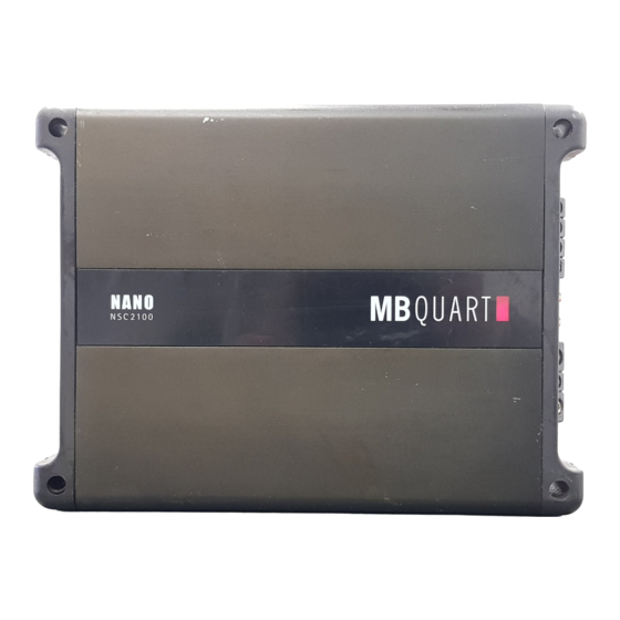 MB QUART MB QUART Nano NSC 2100 Manuals