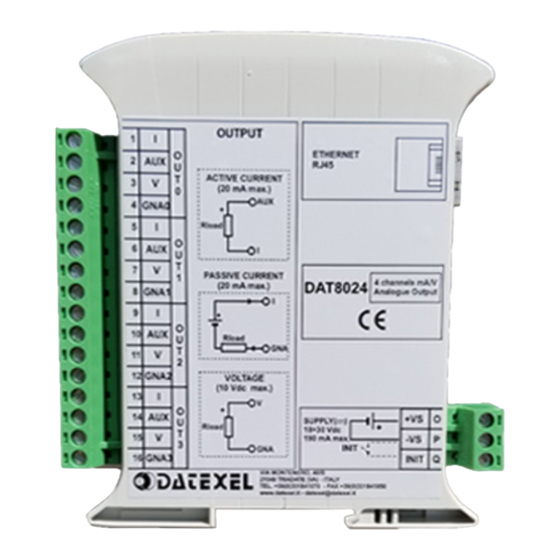 Datexel DAT8024 Setup Manual