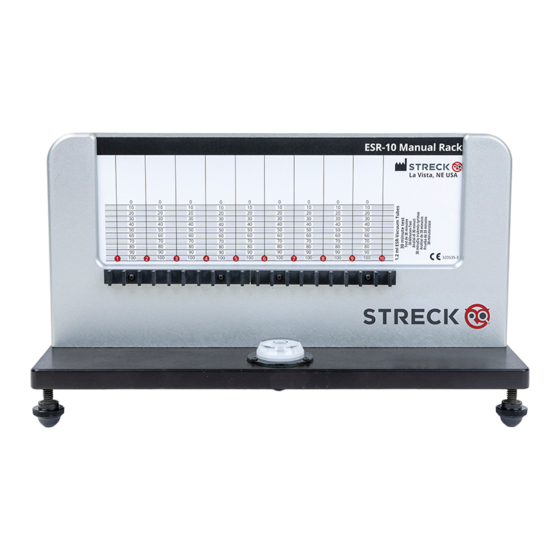 Streck ESR-10 Manual