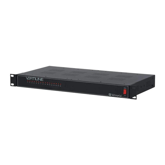 Altronix VERTILINE Series Installation Manuals