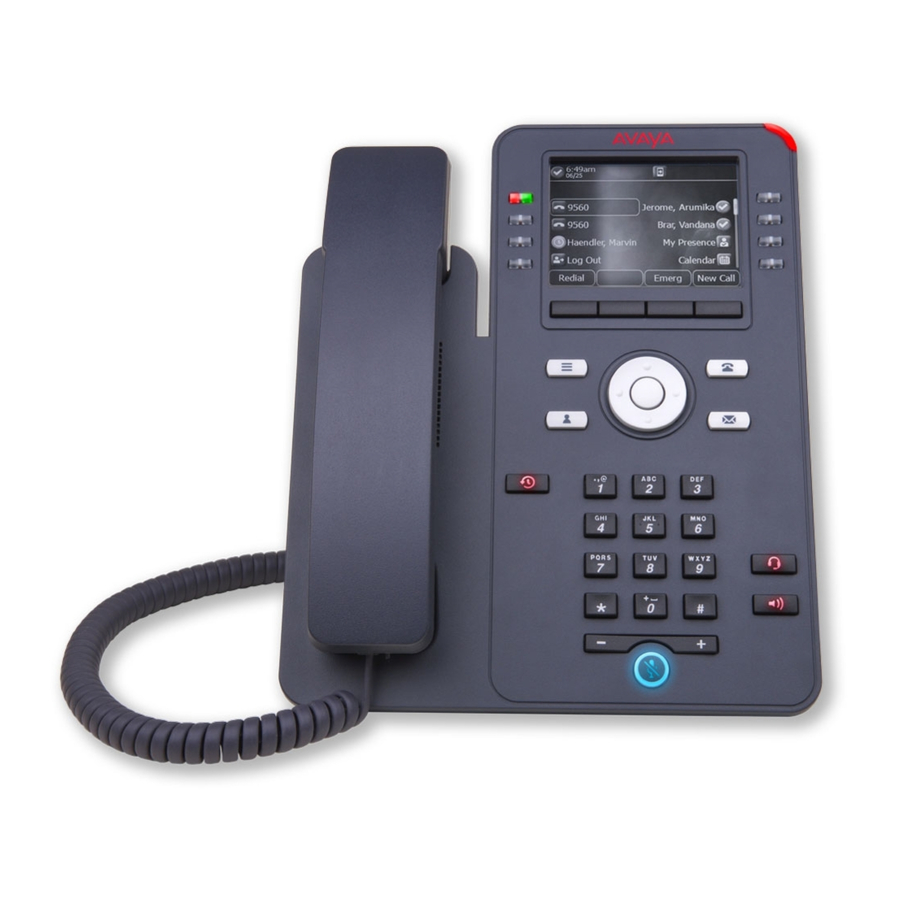Avaya J169 Quick Reference