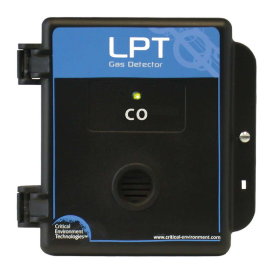 Critical Environment Technologies LPT Series Operation Manual
