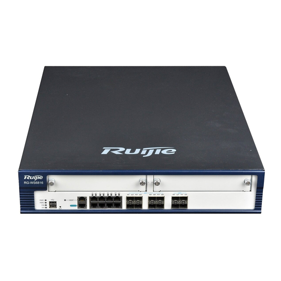 Ruijie RG-WS6816 Series Hardware  Installation And Reference Manual