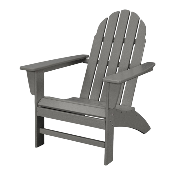 Polywood Vineyard Adirondack AD400 Assembly Instructions