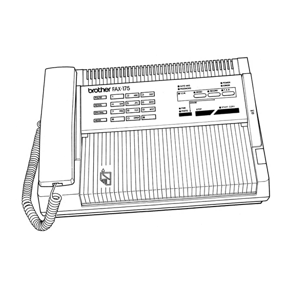 Brother FAX-175 Owner's Manual