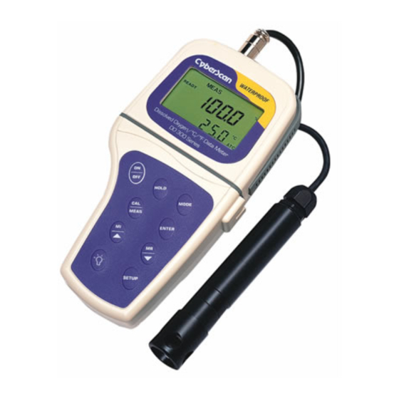 EUTECH INSTRUMENTS WATERPROOF CYBERSCAN PD 300 PHDISSOLVED OXYGEN METER Instruction Manual