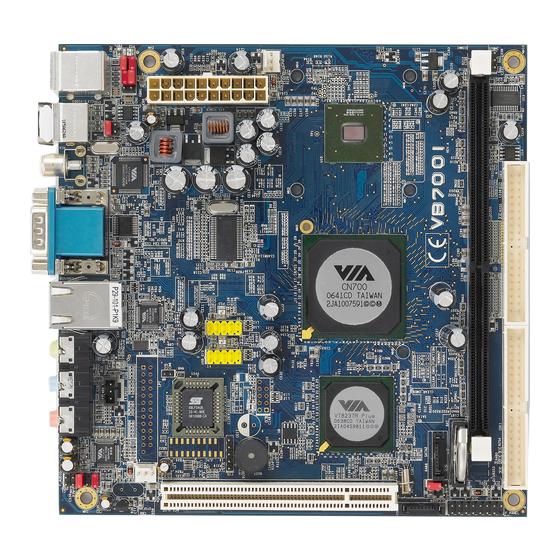 VIA Technologies 7001G - VIA Mini ITX Motherboard User Manual