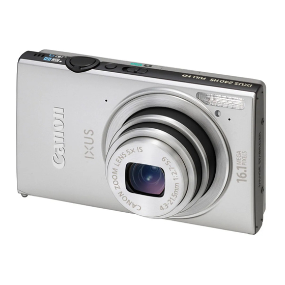 Canon IXUS 240 HS Getting Started