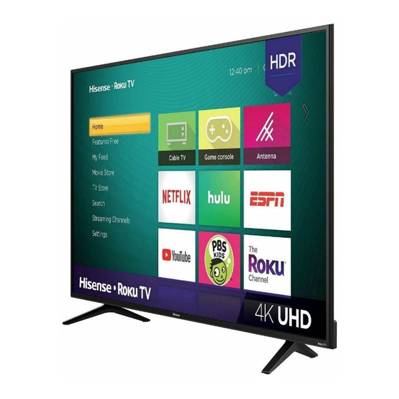 Hisense Roku TV 55R6040F Quick Start Manual
