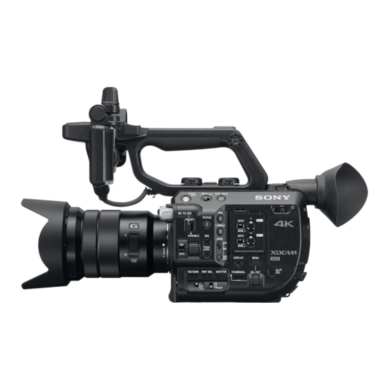Sony PXW-FS5 Manual