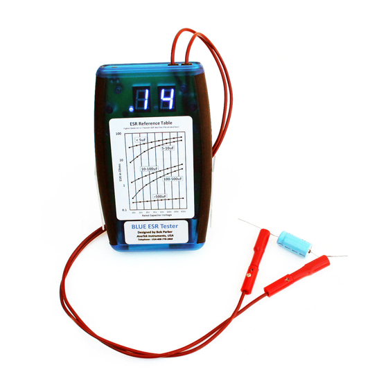 Anatek Blue ESR Meter Kit Manuals
