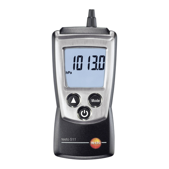 TESTO 511 Short Manual