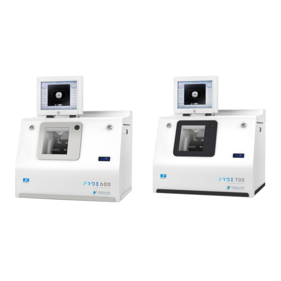 Essilor Pro-E 700 edger User Manual