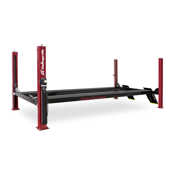 Challenger Lifts 4P14XFX Installation, Operation & Maintenance Manual