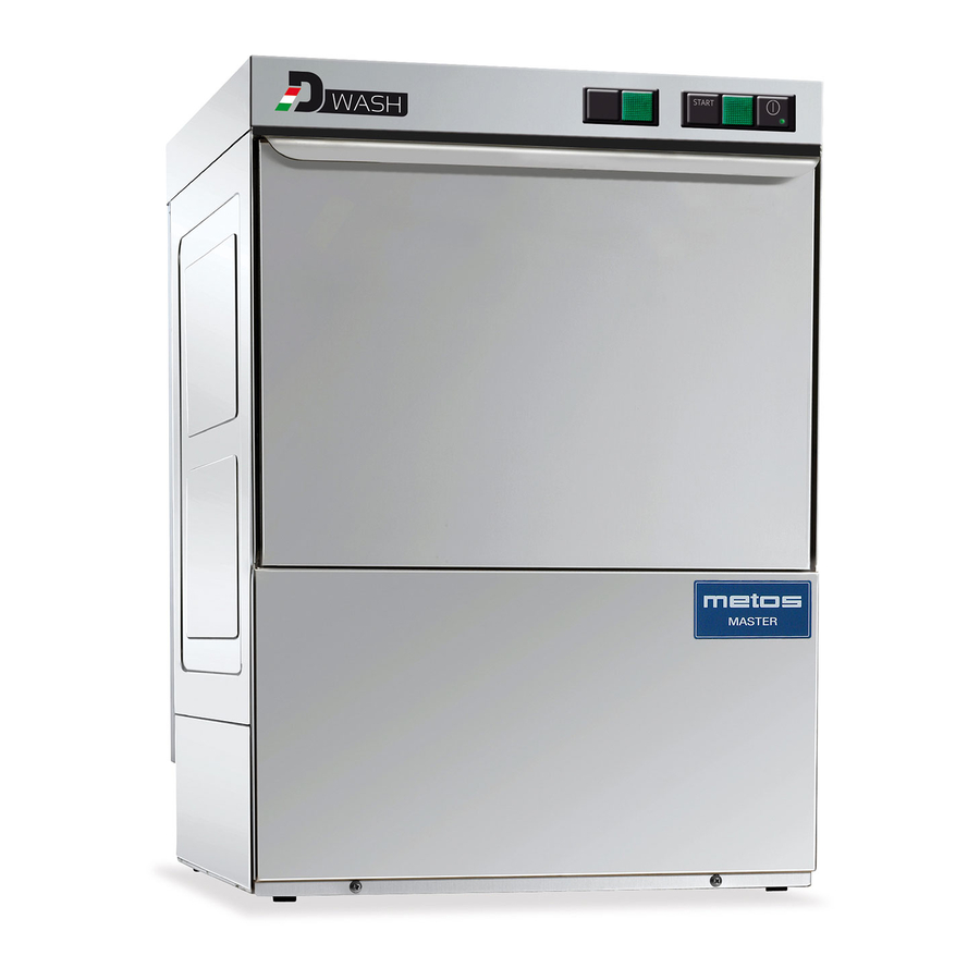 Metos DWASH 50 Installation And Operation Manual