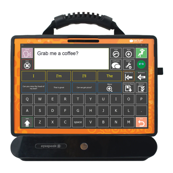 Talk To Me Technologies eyespeak zuvo 12-D User Manual