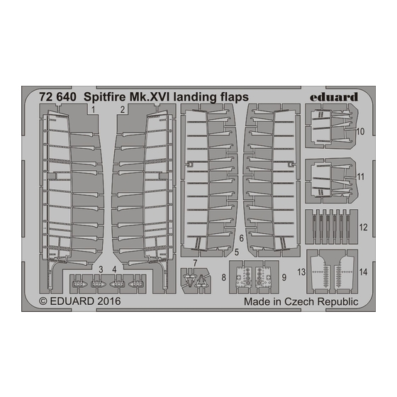 Eduard Spitfire Mk.XVI landing flaps Quick Start Manual