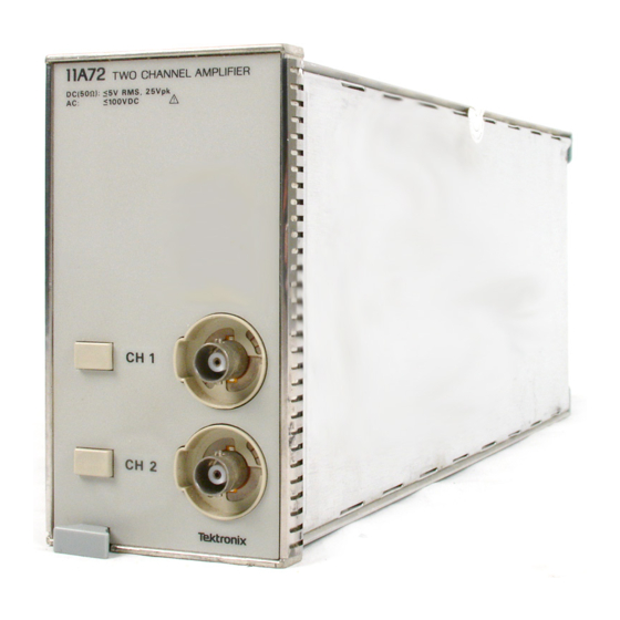 Tektronix 11A72 User Reference Supplement