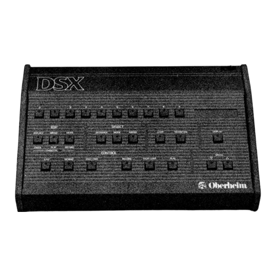 Oberheim DSX Service Manual