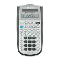 Texas Instruments TI36X - Solar Scientific Calculator User Manual