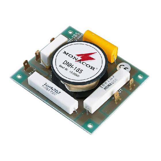 Monacor DNH-185 Quick Start Manual