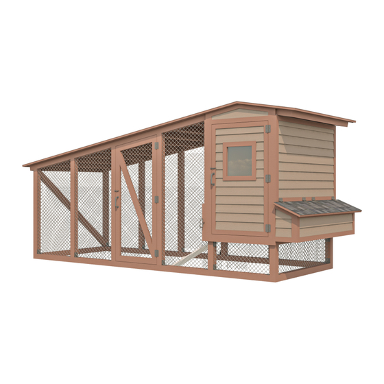 EASY COOPS Chicken Coop Plan 17x6 Assembly Instructions Manual