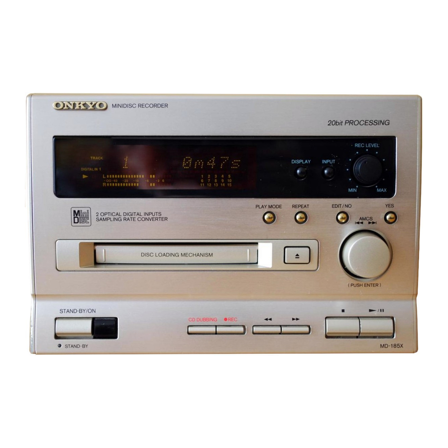 Onkyo MD-185X Service Manual