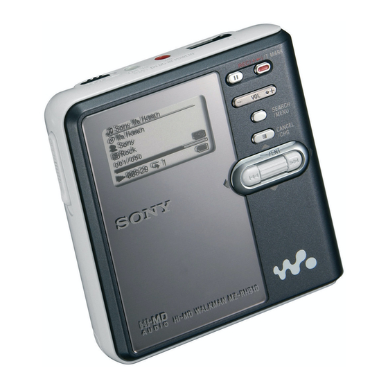 Sony Hi-MD Walkman MZ-RH910 Manuals