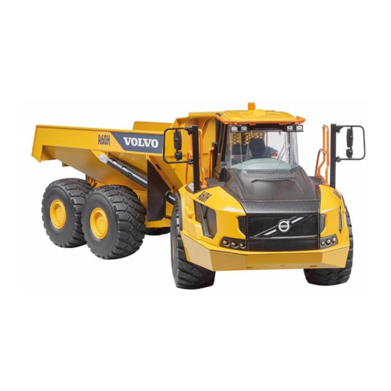 bruder Volvo A60H Toy Construction Hauler Manuals