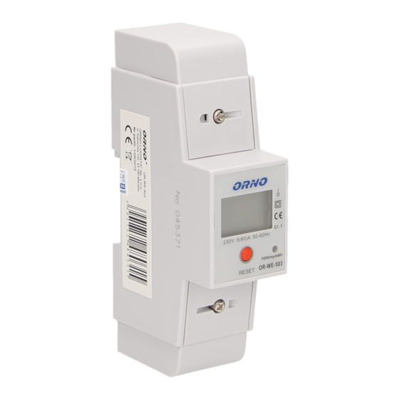 Orno OR-WE-503 Operating Manual