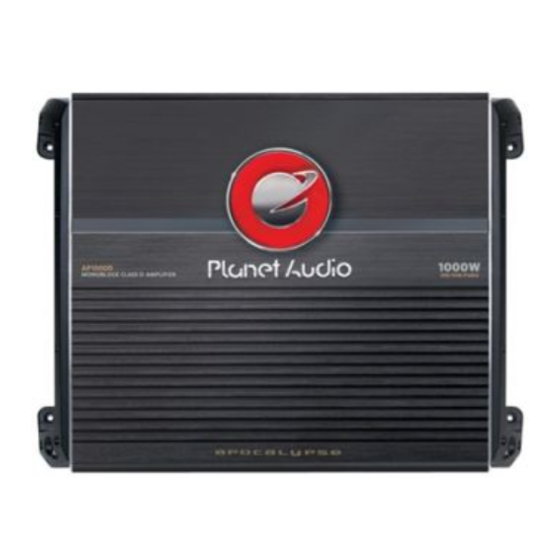 Planet Audio Apocalypse AP1000D User Manual
