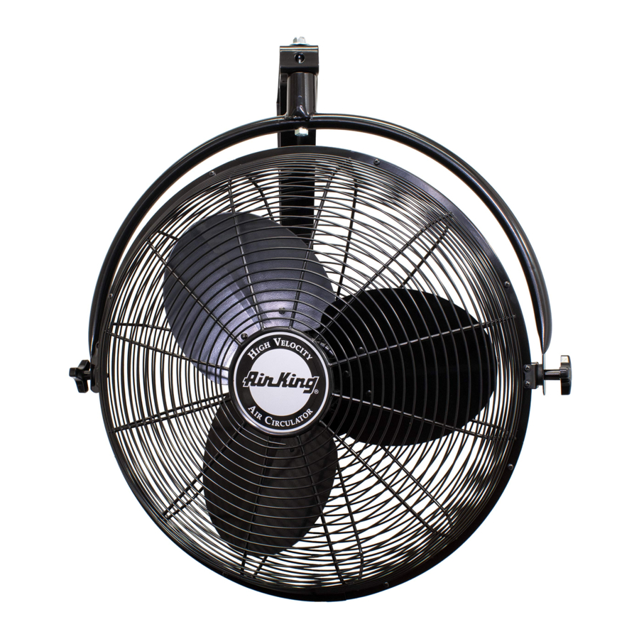 Air King 9020 - 20" Industrial Grade Wall Mount Fan Manual