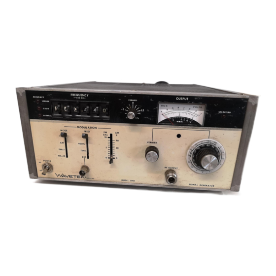 Wavetek 3001 Instruction Manual