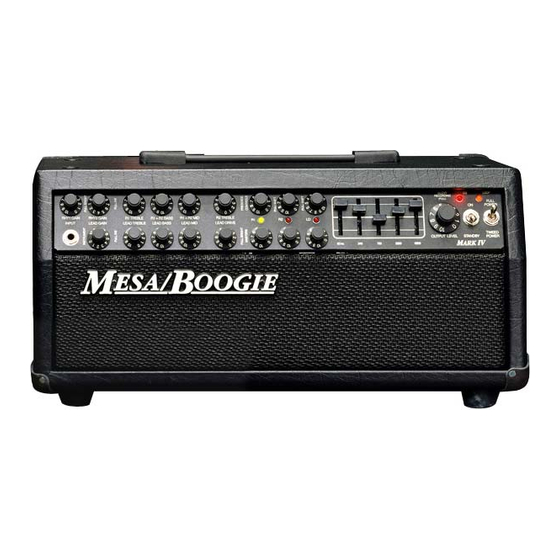 Mesa/Boogie Mark IV Amplifier Owner's Manual