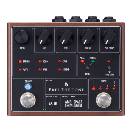Free The Tone AMBI SPACE Owner's Manual