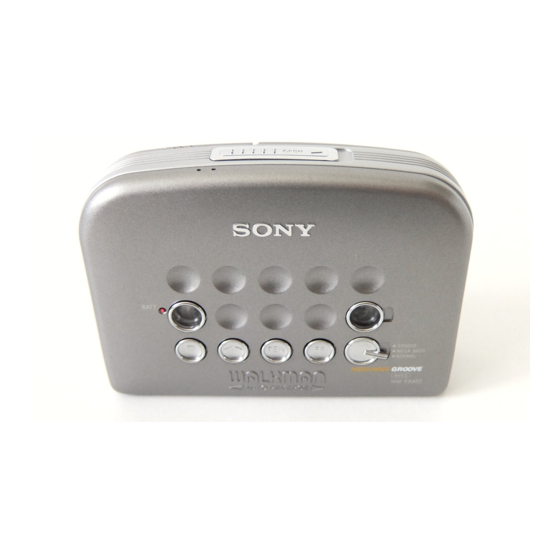 Sony Walkman WM-EX405 Service Manual