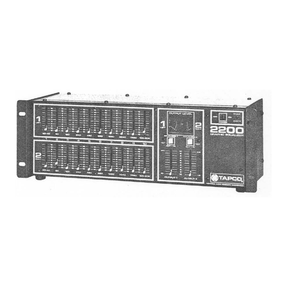 Tapco 2200 User Manual