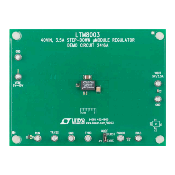 User Manuals: Linear LTM8003 Power Module Regulator