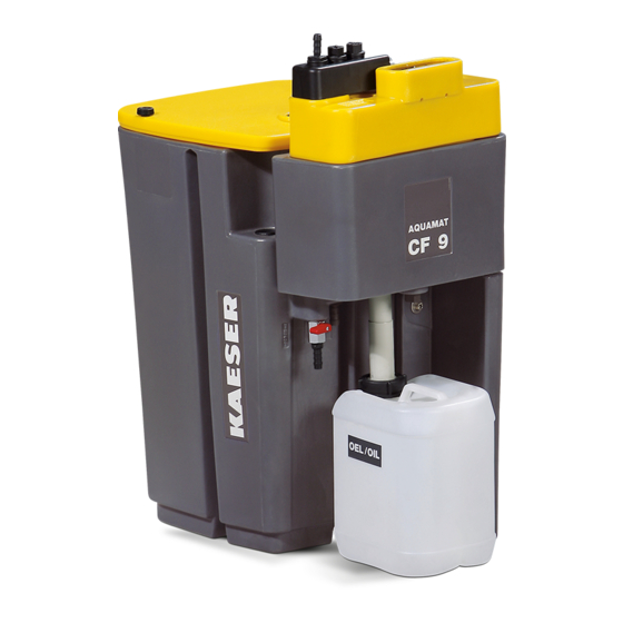 KAESER KOMPRESSOREN AQUAMAT CF9 Instructions For Installation And Operation Manual