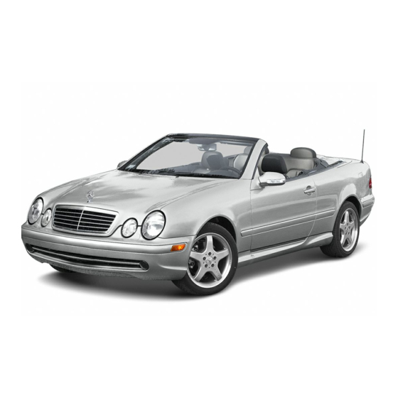 Mercedes-Benz CLK 320 Operator's Manual