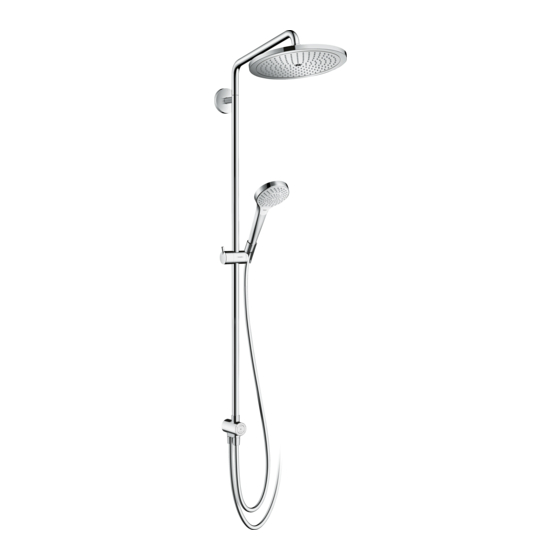 Hans Grohe Croma 280 Air 1jet Showerpipe Reno Instructions For Use/Assembly Instructions